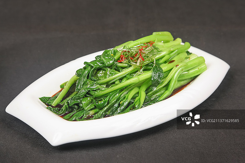 中餐美食-白灼广东菜心图片素材