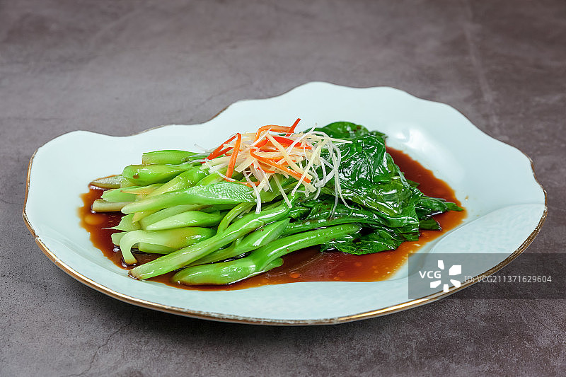 中餐美食-白灼芥兰图片素材