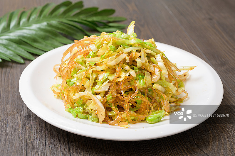 中餐美食-包菜水晶粉图片素材