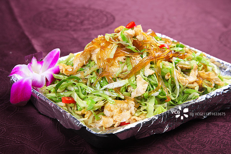 中餐美食-包菜水晶粉图片素材