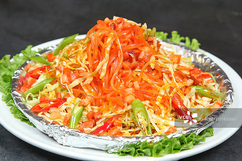 中餐美食-包菜水晶粉图片素材