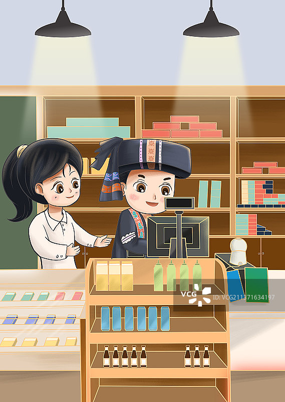 超市收银图片素材