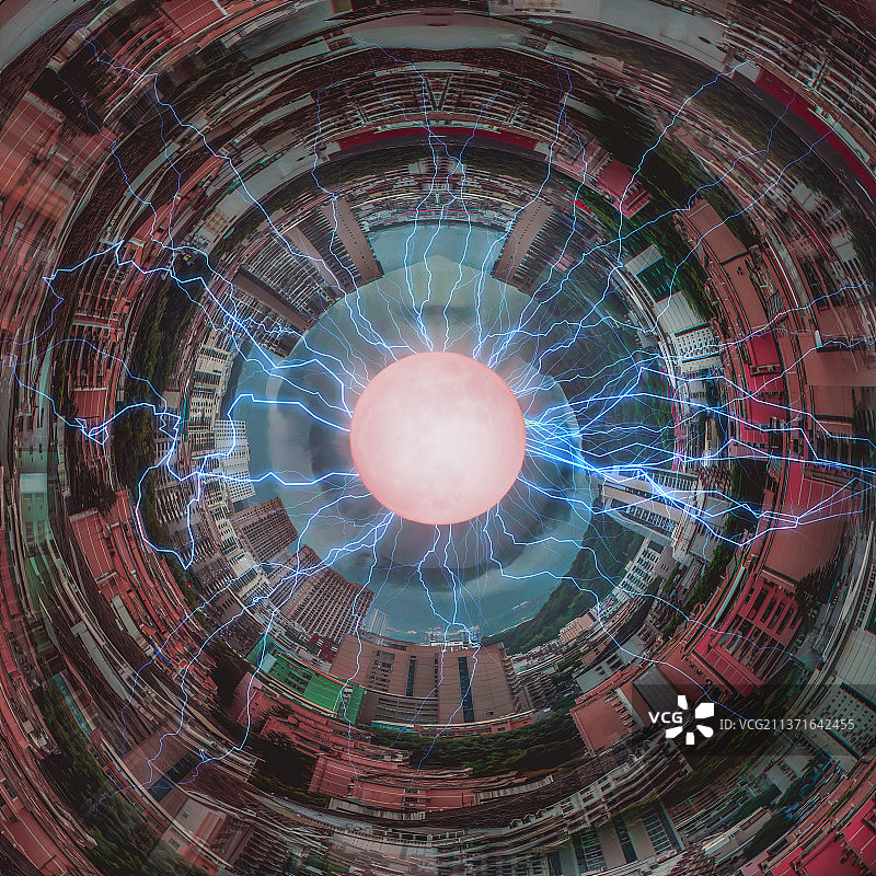 虫洞和闪电图片素材