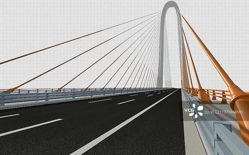 双向六车道斜拉桥图片素材