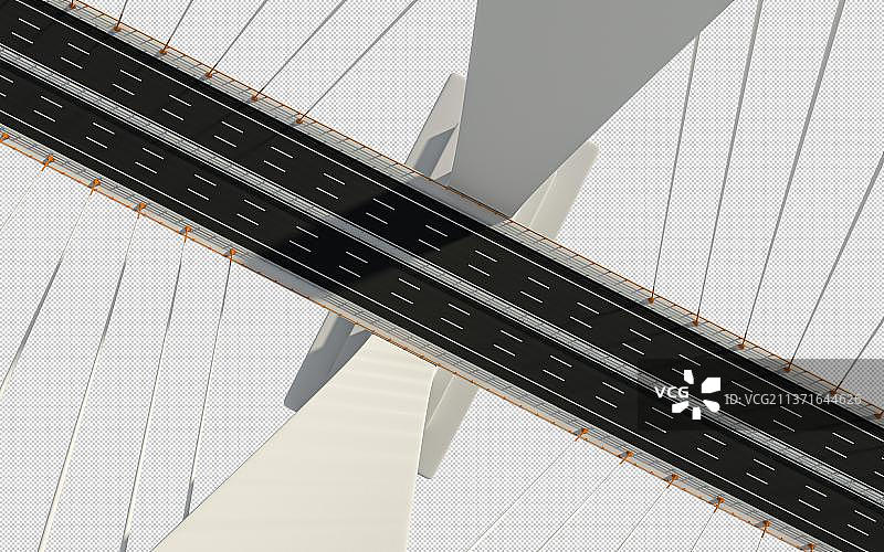 双向六车道斜拉桥图片素材