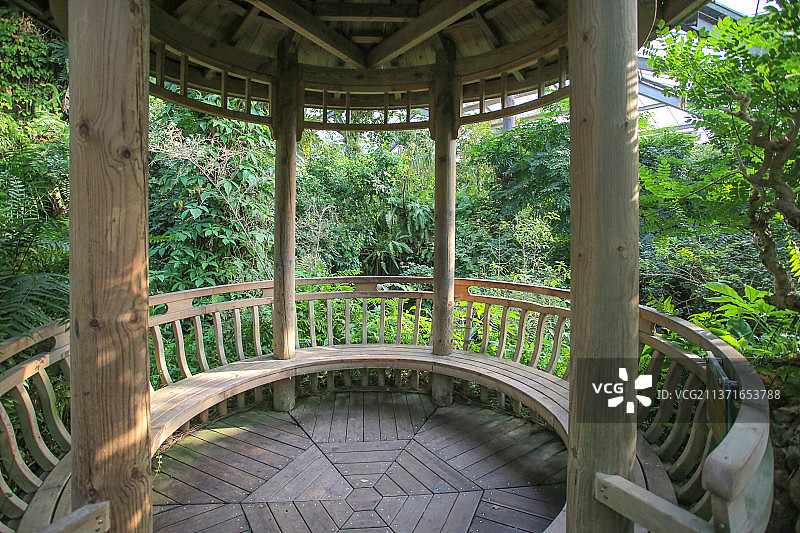 森林里的亭子图片素材