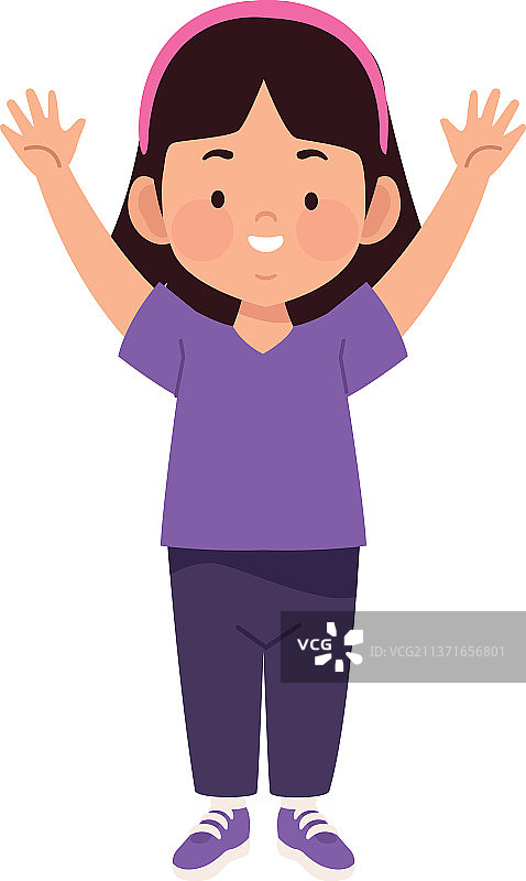 快乐的小女孩图片素材