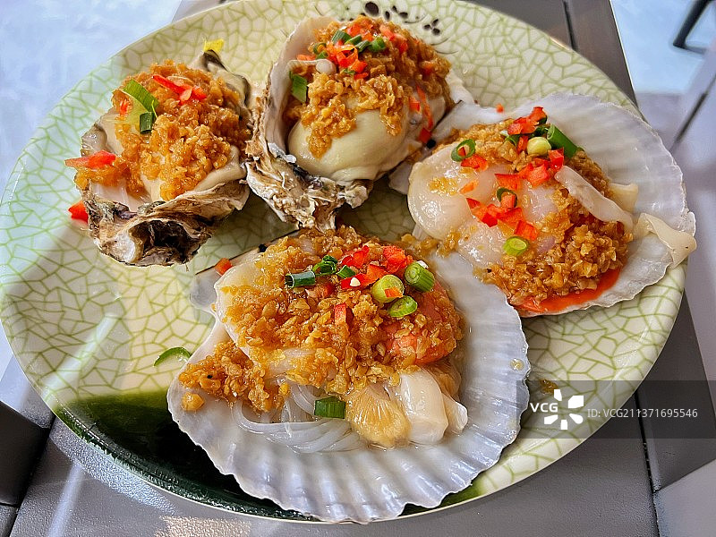 蒜蓉扇贝图片素材