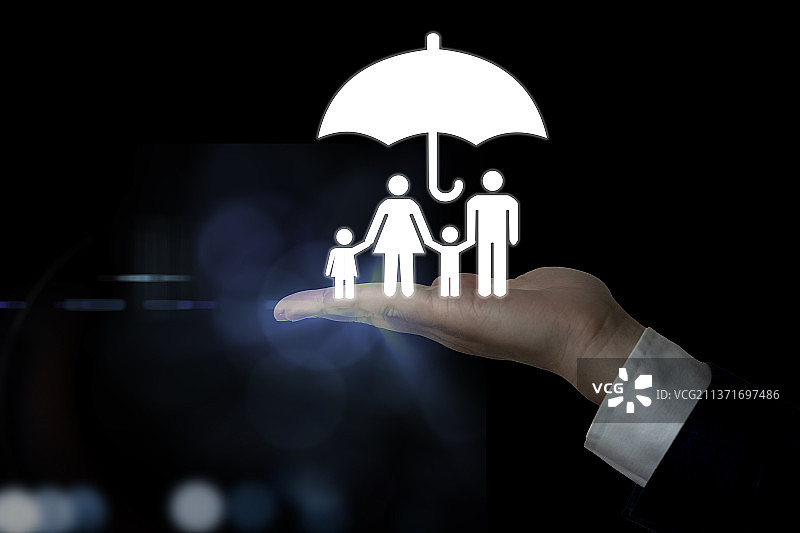 家庭、保险、健康、安全、儿童、保护、人寿、风险、商务、经济、金融图片素材