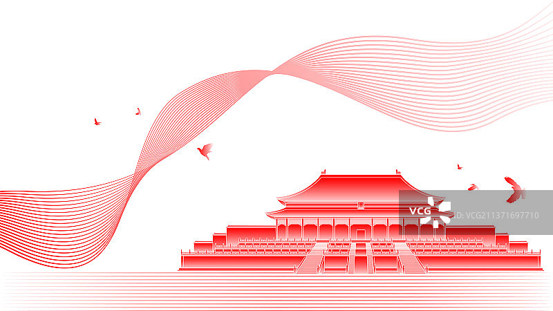 建党节插画图片素材