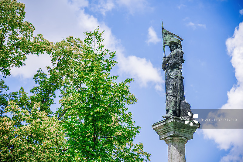 林登霍夫的女雕像图片素材