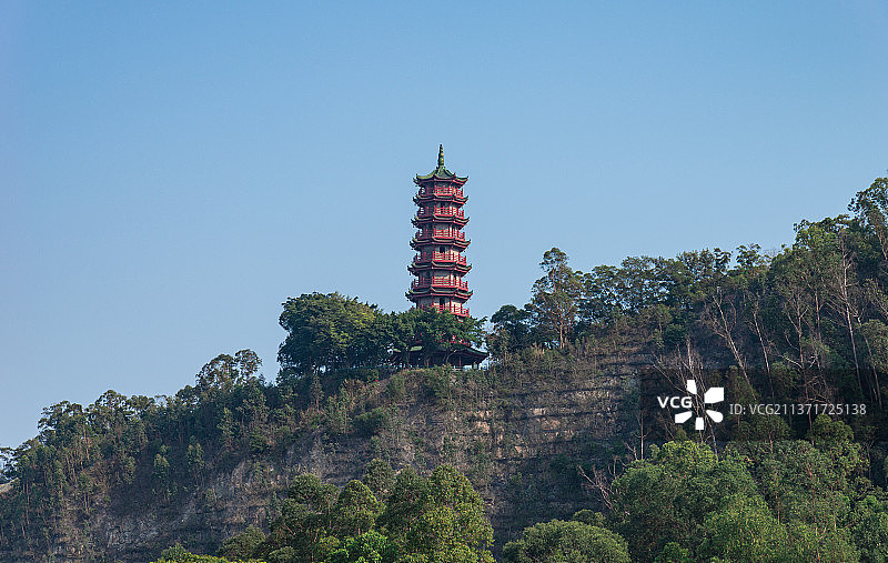 南沙大角山天后宫南岭塔图片素材