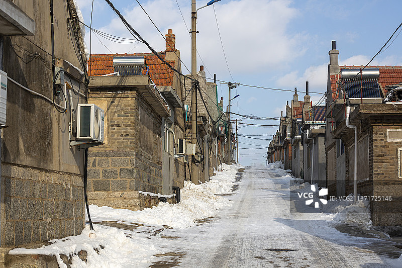 雪后，烟墩角，街道图片素材