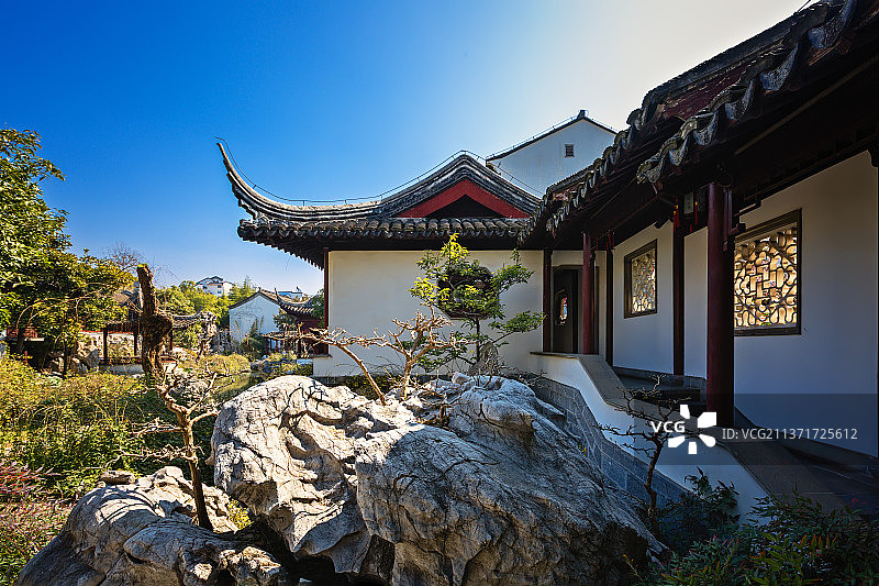 午后园林里的光影+瞻园（南京）图片素材