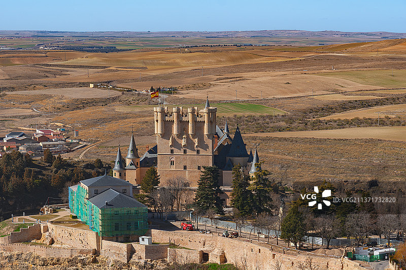 西班牙塞哥维亚城堡风光图片素材