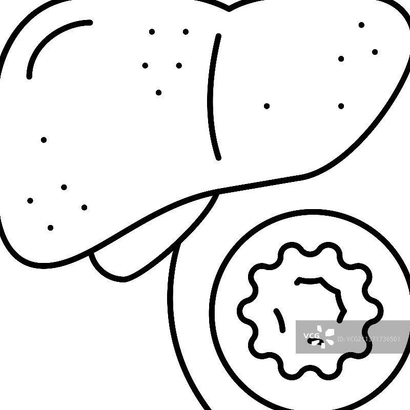 乙型肝炎线条图标图片素材