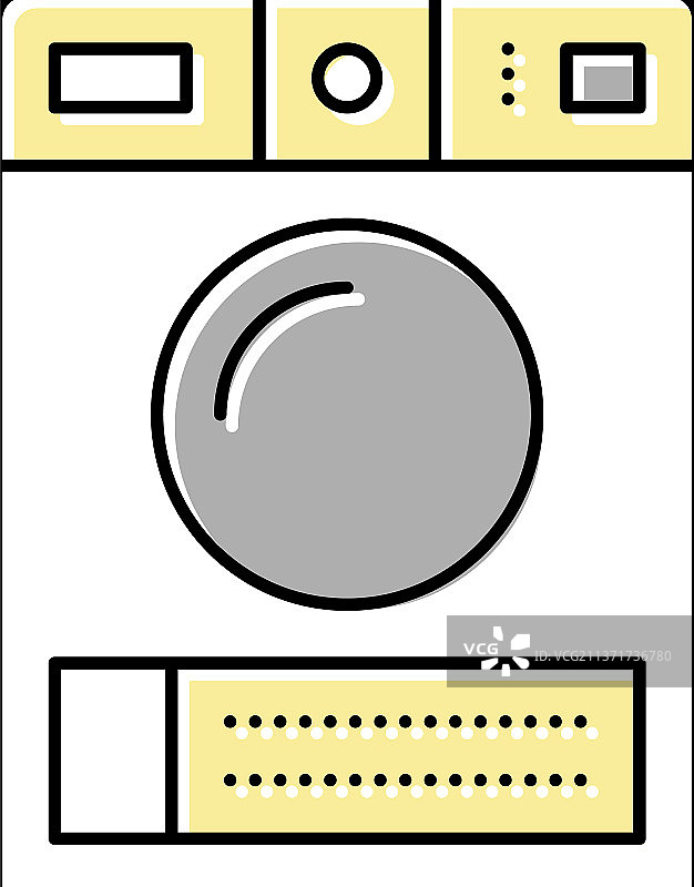 电子烘干机彩色图标图片素材