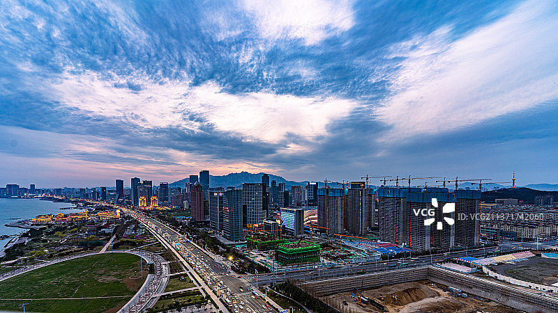 青岛西海岸新区滨海大道图片素材