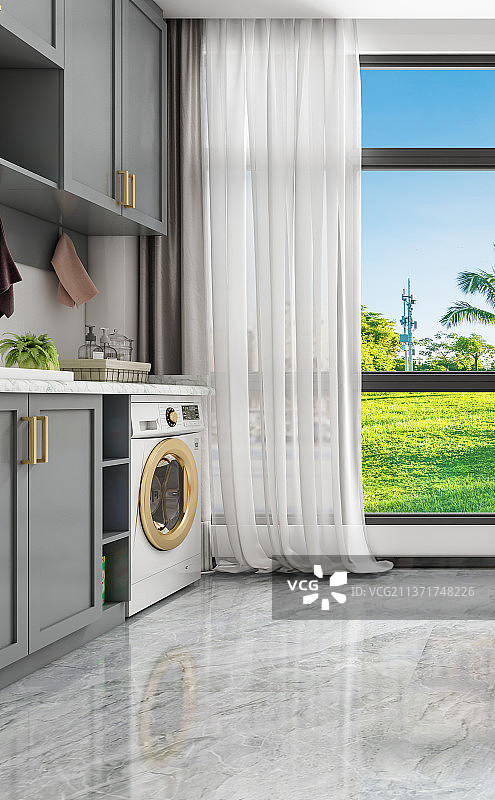 生活阳台一角图片素材