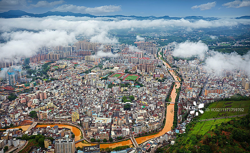 粤北山城…和平县阳明镇，历史悠久，明朝王阳明建县，也是革命老区！图片素材