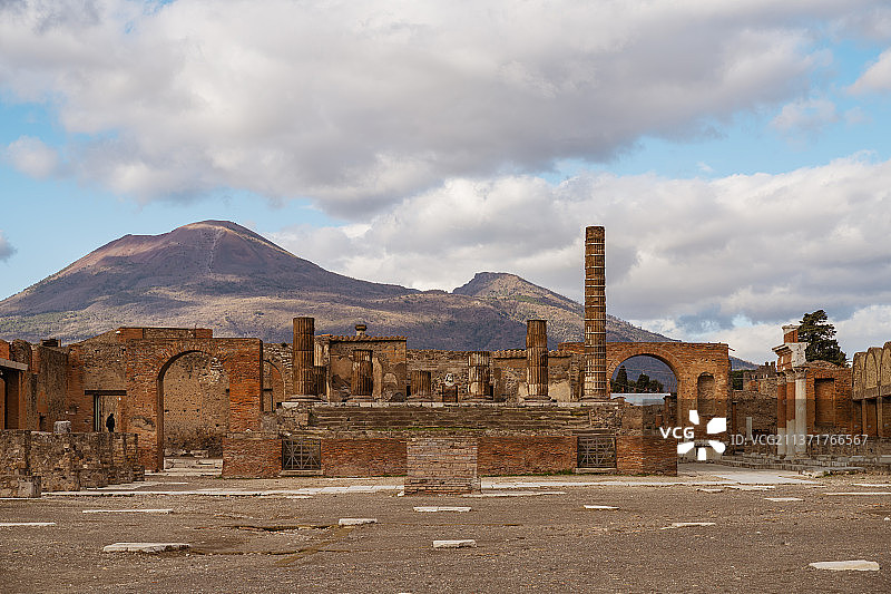 意大利那不勒斯庞贝古城遗址图片素材