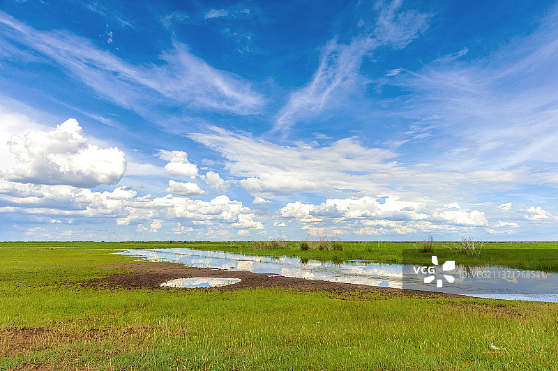 中国内蒙古呼伦贝尔新巴尔虎右旗诺尔湿地图片素材
