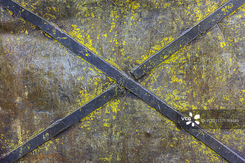 带有焊接钢的废弃工业平板纹理图片素材