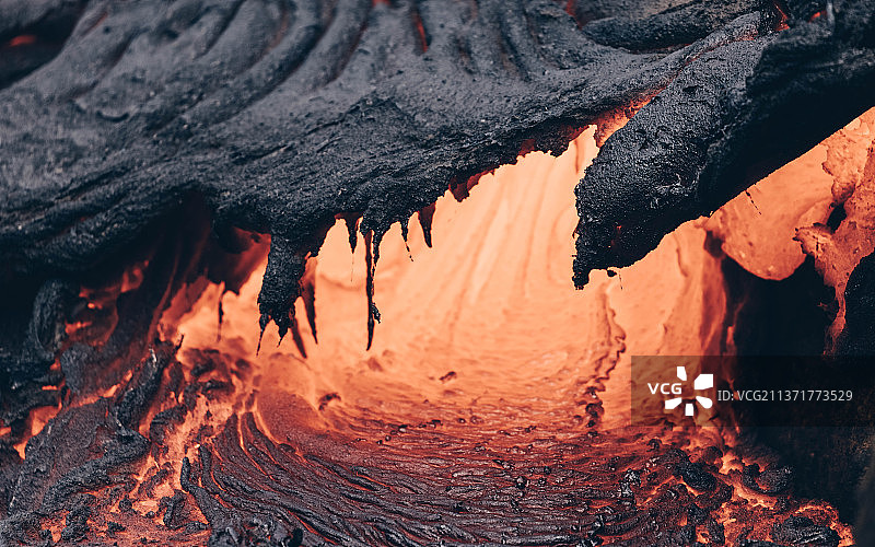 法格拉达尔斯火山熔岩区岩层特写图片素材