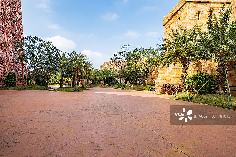 海口市秀英区长影环球100奇幻乐园楼兰古塔图片素材