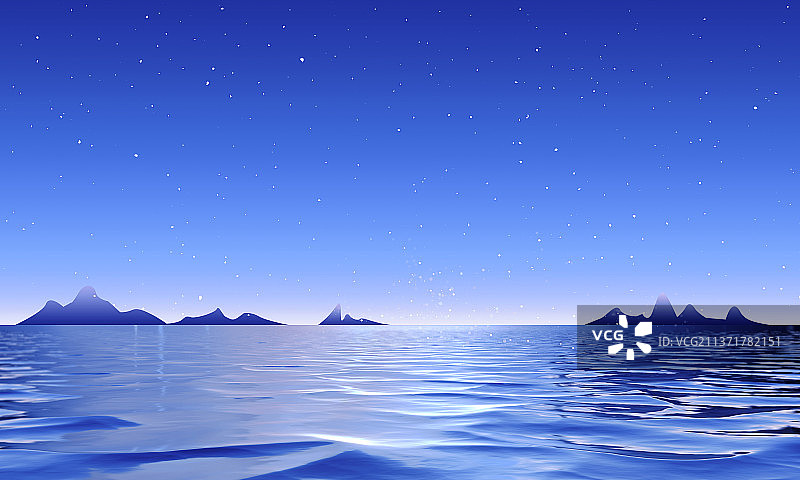 月亮星空元宇宙超现实主义插画海报图片素材