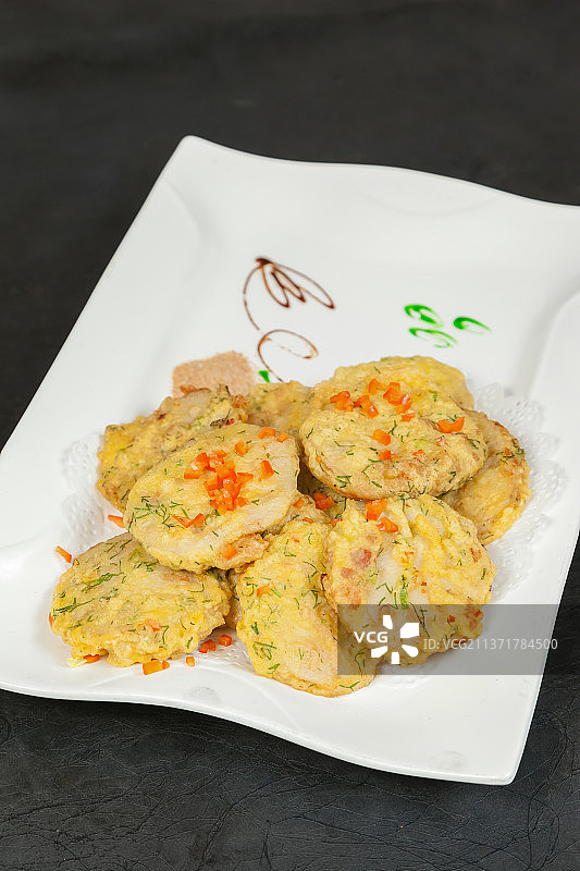 中餐美食-干炸耦盒图片素材