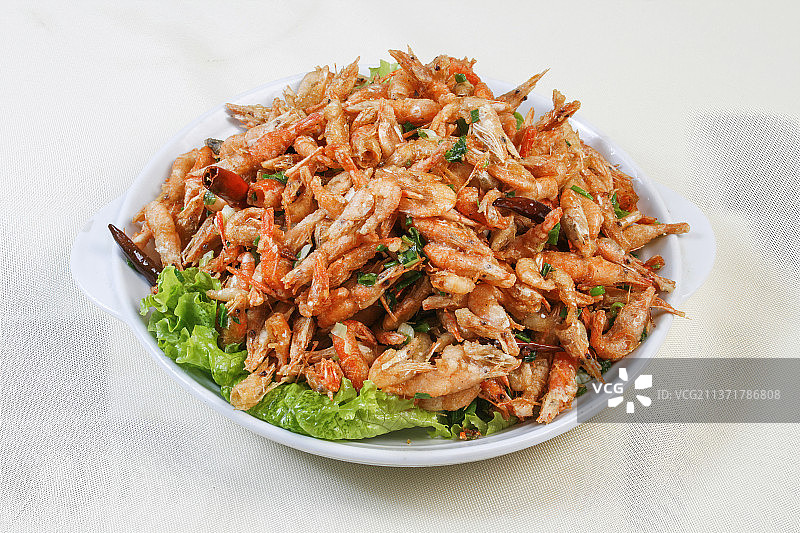 中餐美食-干炸小河虾图片素材