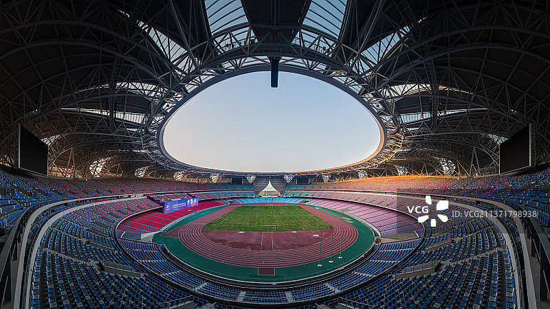 杭州亚运会主场馆大莲花内部全景图片素材