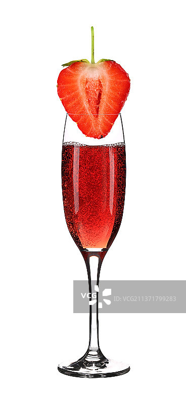 香槟酒杯和草莓图片素材