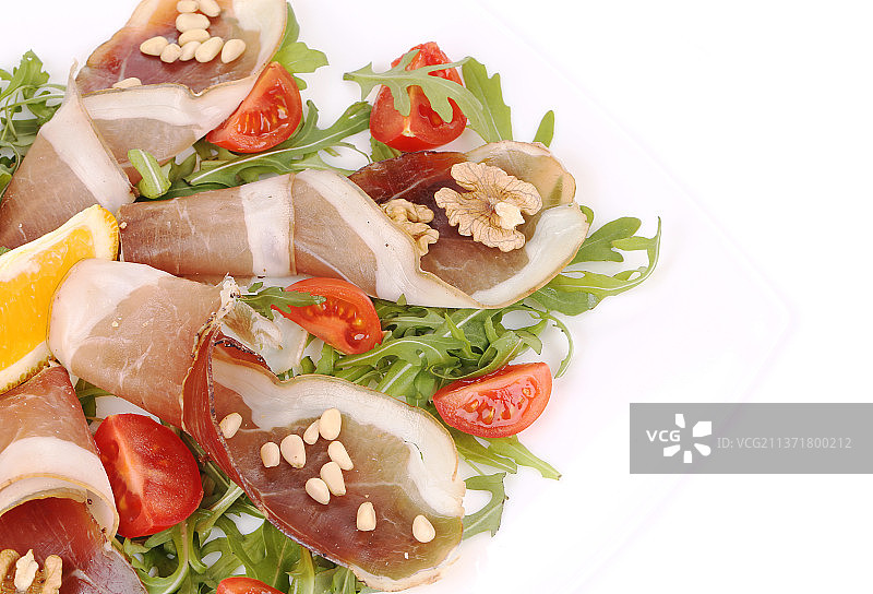 芝麻菜火腿沙拉（摩尔多瓦）图片素材