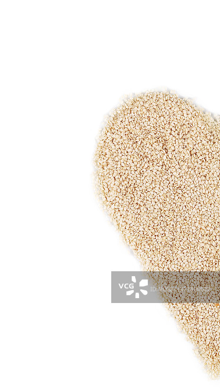 用芝麻制作的半个心形，摩尔多瓦图片素材