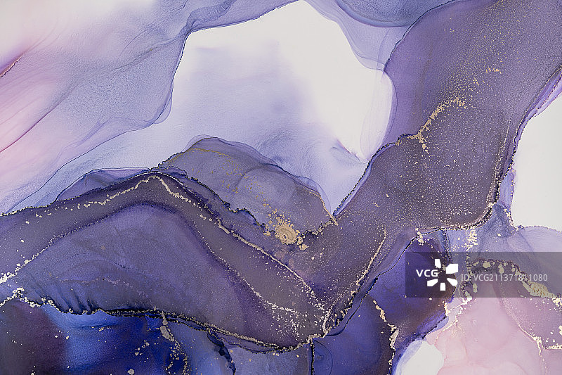 水墨抽象：多彩抽象绘画特写图片素材