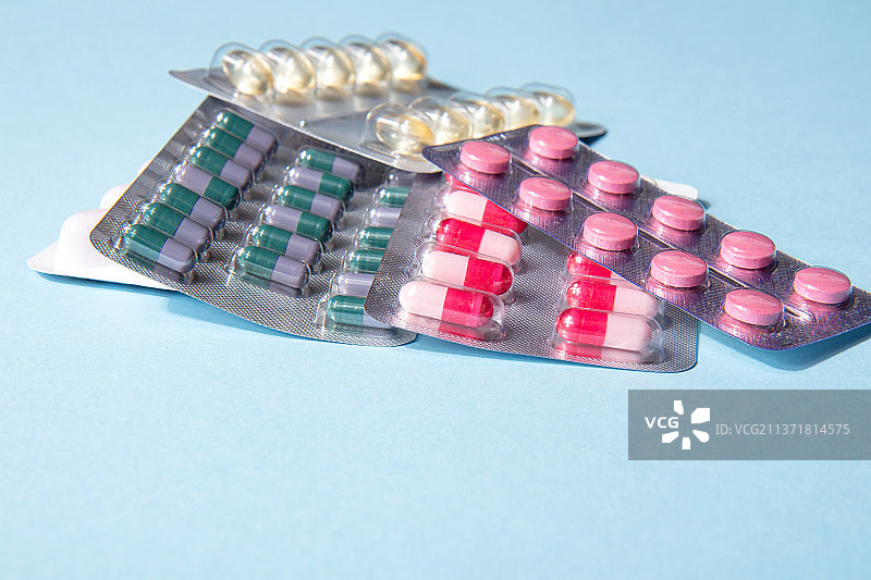 膳食补充剂和减肥药丸图片素材
