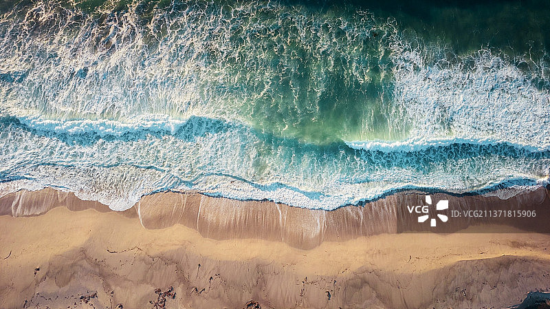 波纹潮汐沙滩航拍图片素材