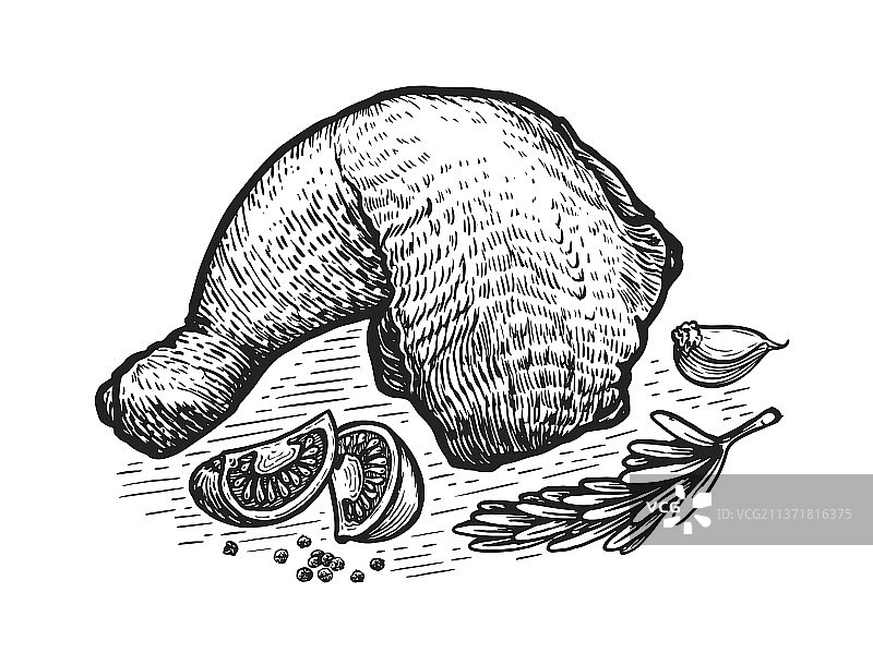 鸡腿肉家禽食品图片素材