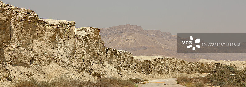 以色列内盖夫沙漠的岩石山丘，壮丽的景色图片素材