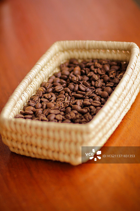 肯尼亚内罗毕麻袋里的咖啡豆特写图片素材