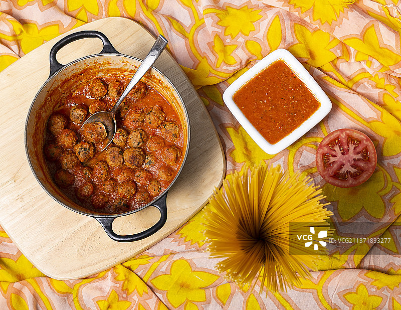 美食摄影 - 盐的诱惑，桌子上的食物高角度视图，墨西哥，墨西哥城图片素材