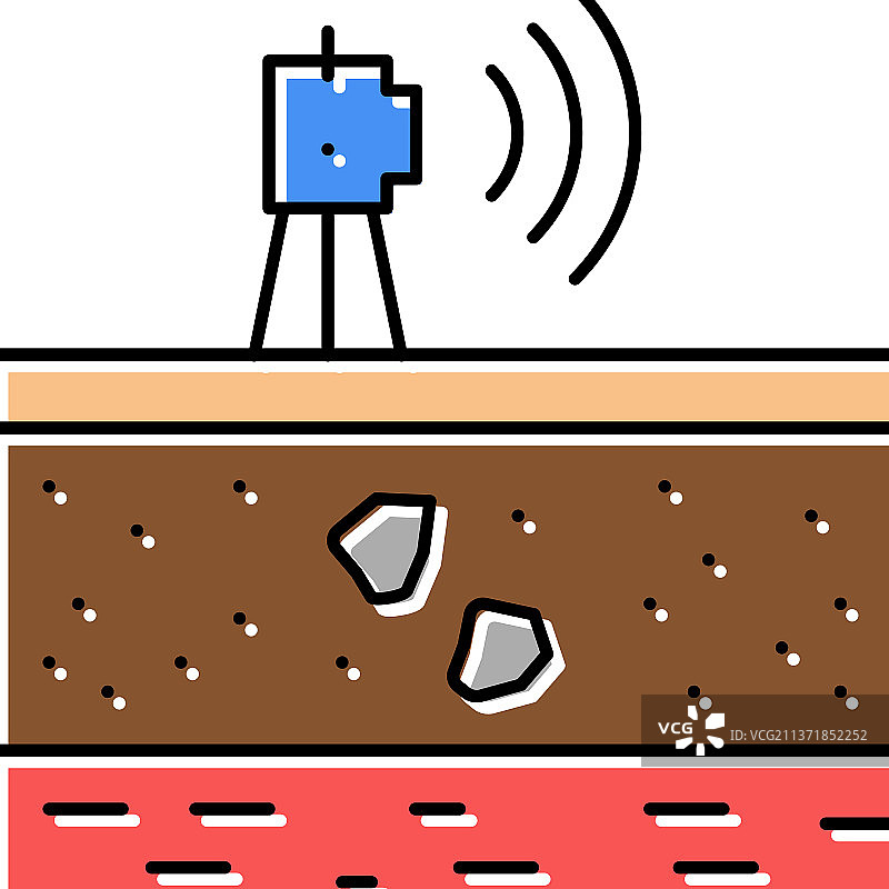 大地测量设备彩色图标图片素材