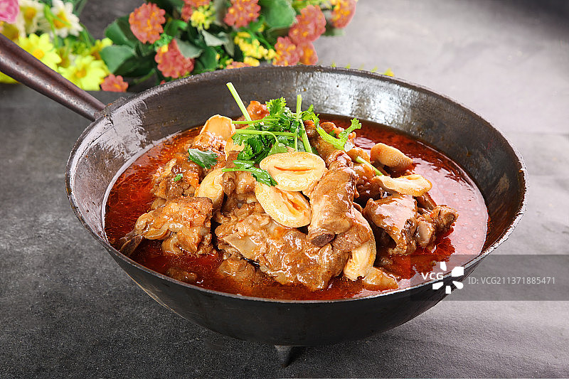 中餐美食-鲍鱼焖排骨图片素材