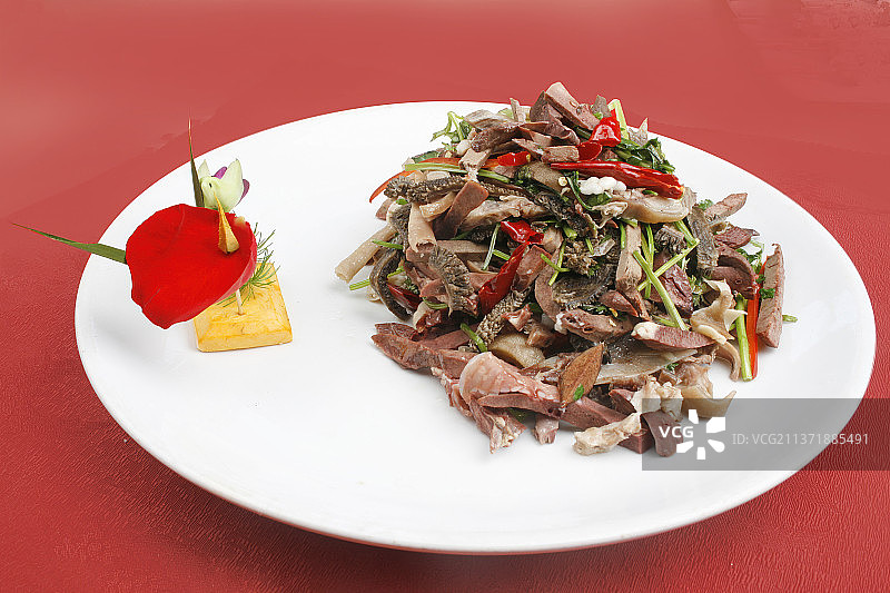 中餐美食-爆炒羊杂图片素材