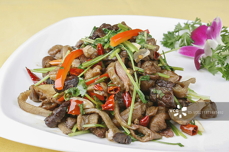 中餐美食-爆炒羊杂图片素材