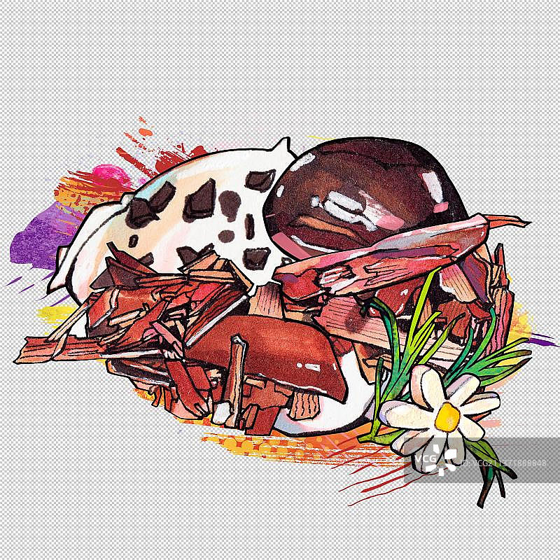 下午茶甜点心 巧克力 草莓奶油蛋糕 烘焙面包图片素材