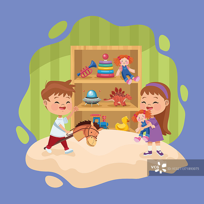 小朋友和玩具图片素材