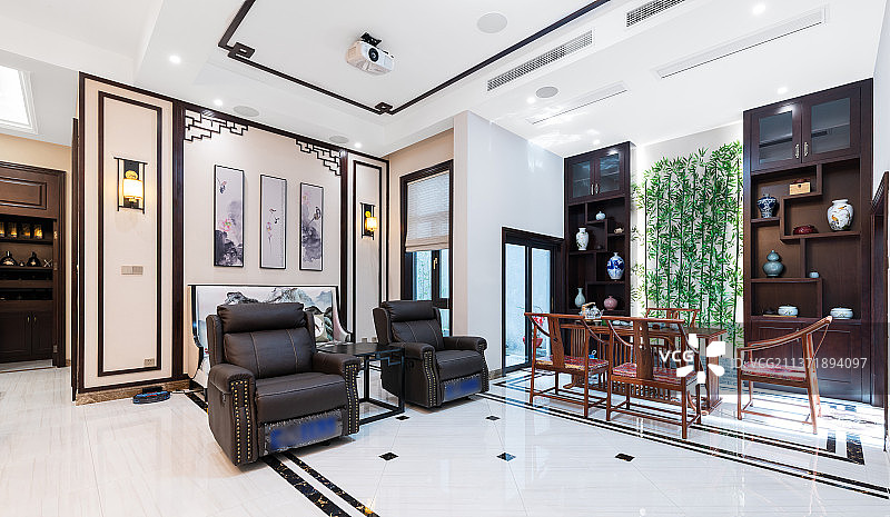 中国上海别墅装修设计空间实景展示图片素材